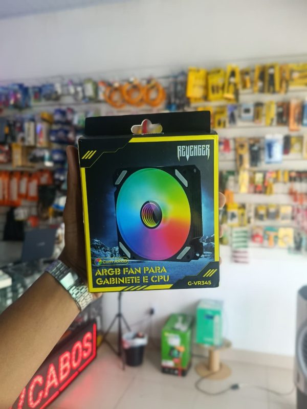 Cooler Para Gabinete E Cpu c/ Led Rgb 1500rpm REVENGER
