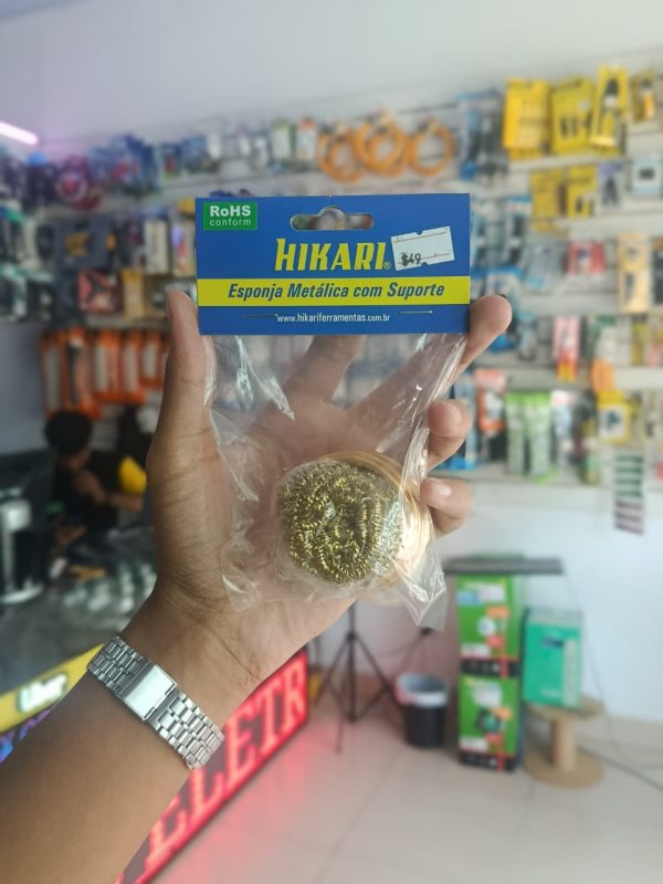 Esponja Metálica c/ Suporte HIKARI
