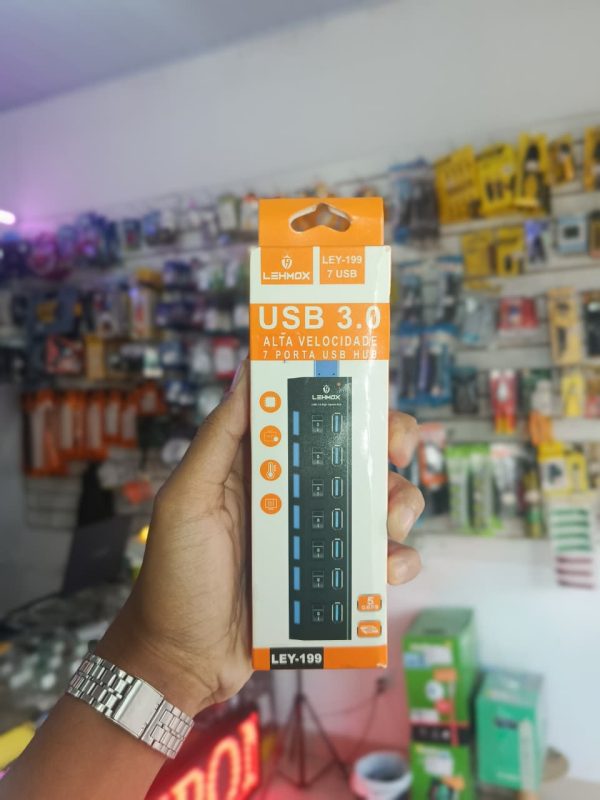 Hub Usb 3.0 7 portas c/ Liga/Desliga LEHMOX