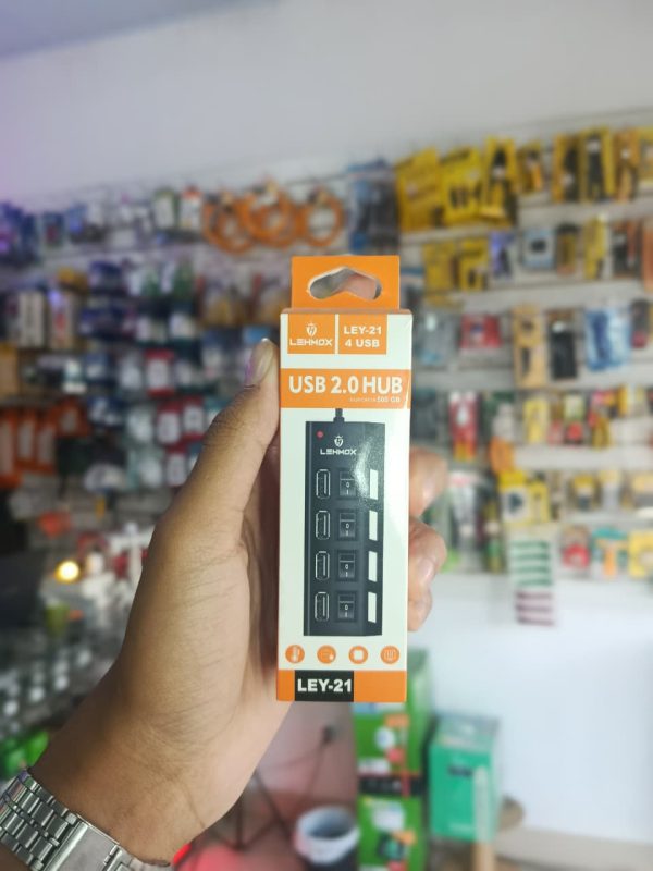 Hub Usb 2.0 4 portas c/ Liga/Desliga LEHMOX