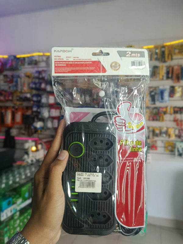Filtro de Linha 4 Tomadas + Usb fio de 2