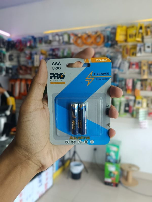 Pilha Alcalina AAA Blister c/ 2 PRO ELETRONIC