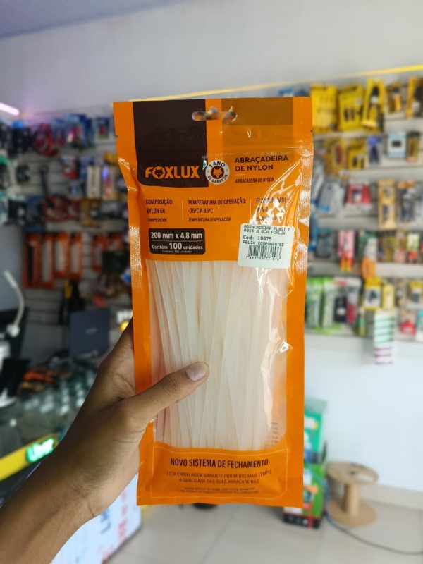 Abraçadeira Plástica Nylon 200mm x 4,8mm FOXLUX